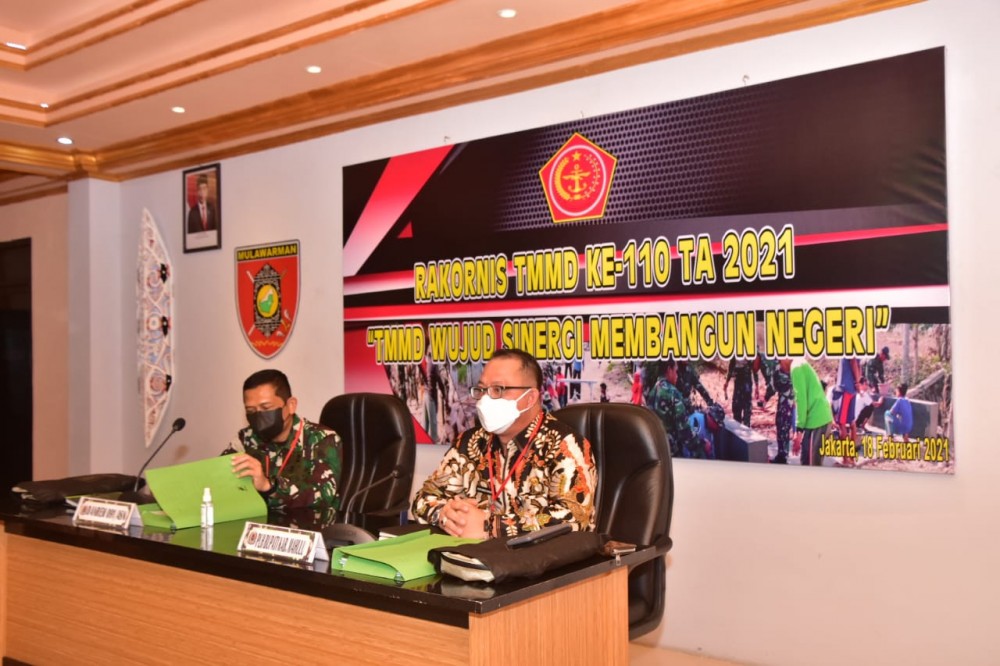 TMMD Wujud Sinergi Membangun Negeri, Danrem 091/ASN Rakornis TMMD ke-110