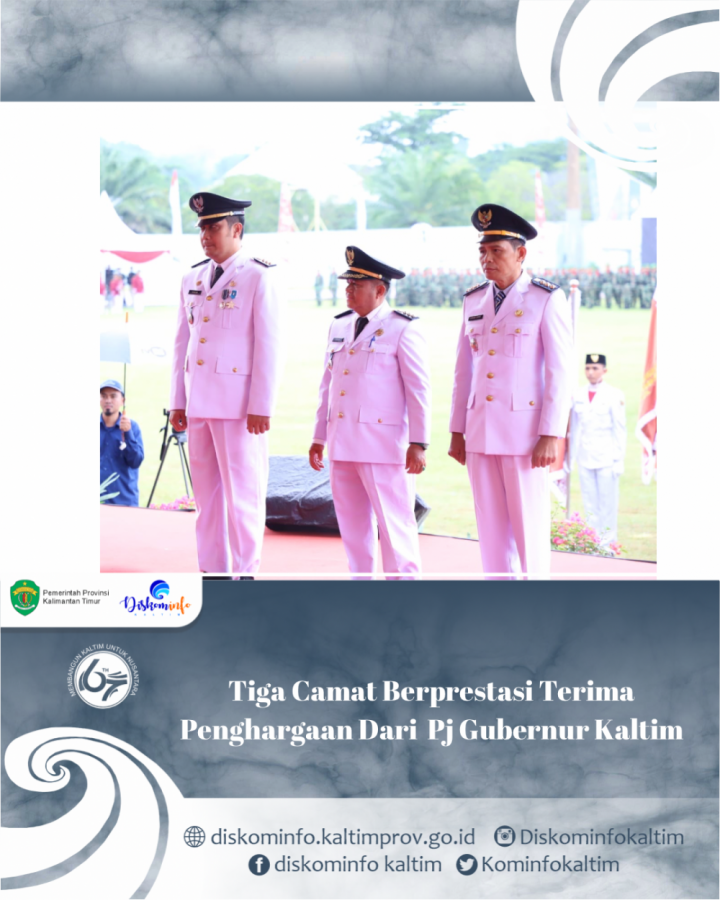 Tiga Camat Berprestasi Terima Penghargaan Dari  Pj Gubernur Kaltim