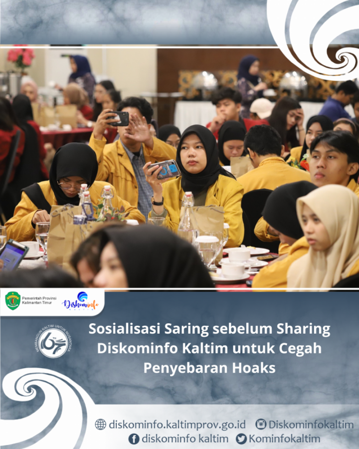 Sosialisasi Saring sebelum Sharing Diskominfo Kaltim untuk Cegah Penyebaran Hoaks