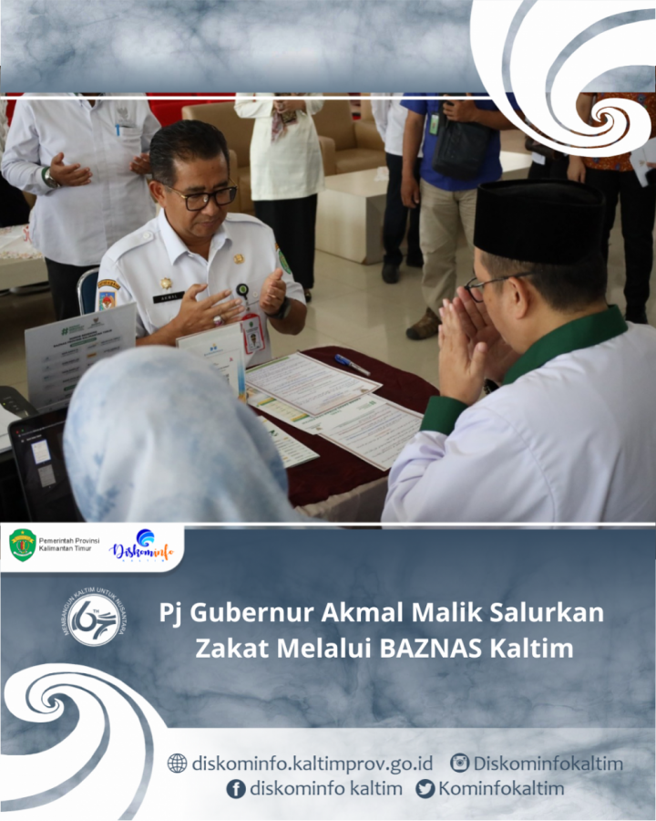 Pj Gubernur Akmal Malik Salurkan Zakat Melalui BAZNAS Kaltim