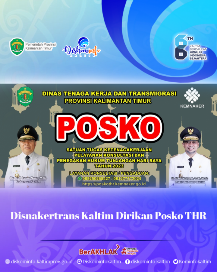 Disnakertrans Kaltim Dirikan Posko THR