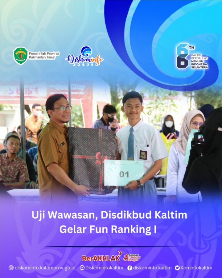 Uji Wawasan, Disdikbud Kaltim Gelar Fun Ranking I