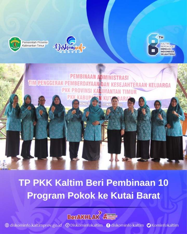 TP PKK Kaltim Beri Pembinaan 10 Program Pokok ke Kutai Barat