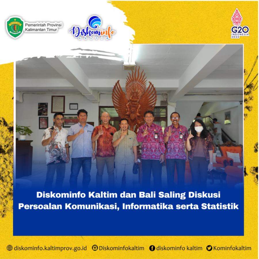 Diskominfo Kaltim dan Bali Saling Diskusi Persoalan Komunikasi, Informatika serta Statistik