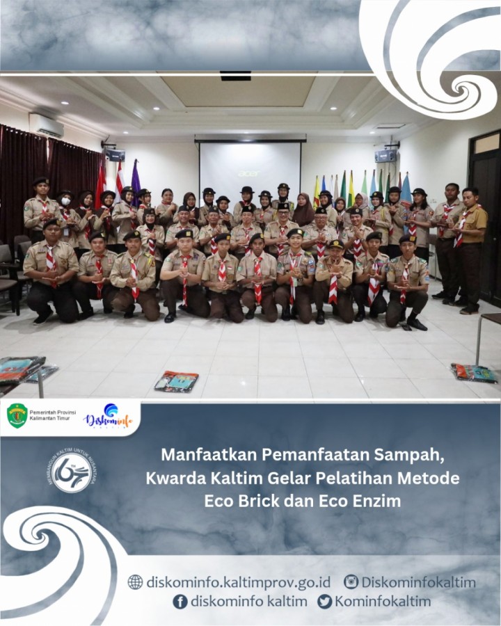 Manfaatkan Pemanfaatan Sampah, Kwarda Kaltim Gelar Pelatihan Metode Eco Brick dan Eco Enzim