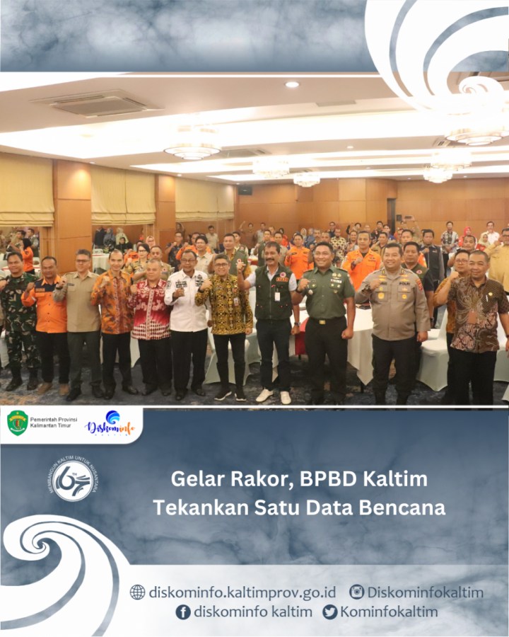 Gelar Rakor, BPBD Kaltim Tekankan Satu Data Bencana