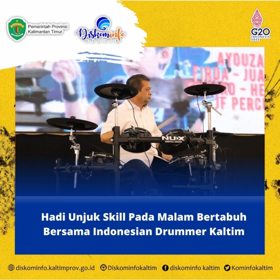 Hadi Unjuk Skill Pada Malam Bertabuh Bersama Indonesian Drummer Kaltim