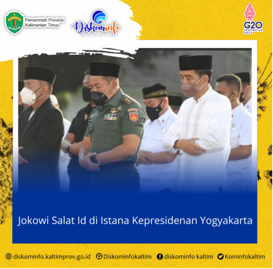 Jokowi Salat Id di Istana Kepresidenan Yogyakarta