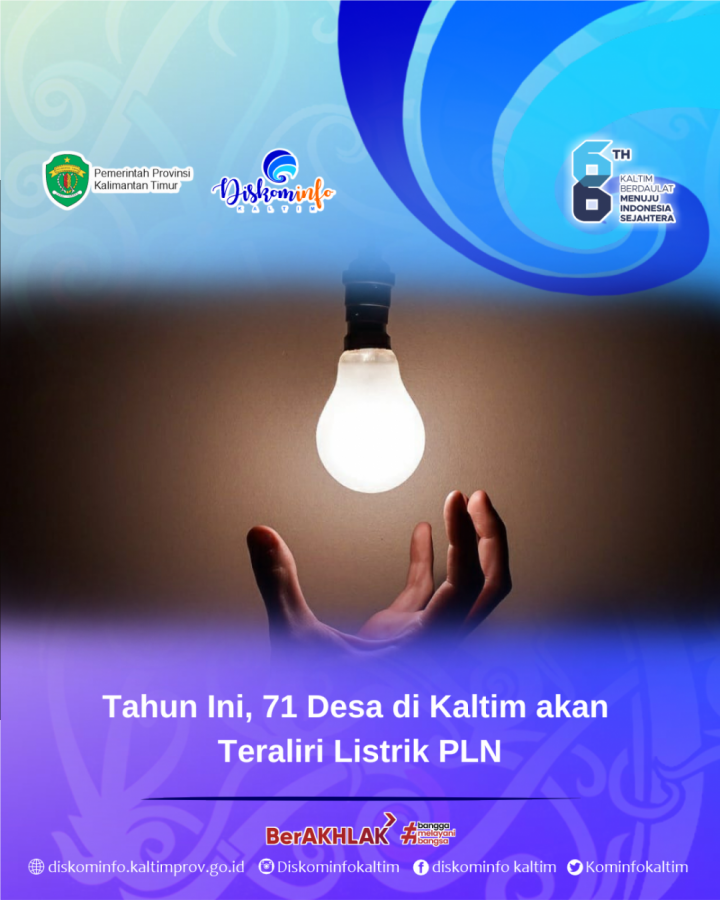 Tahun Ini, 71 Desa di Kaltim akan Teraliri Listrik PLN