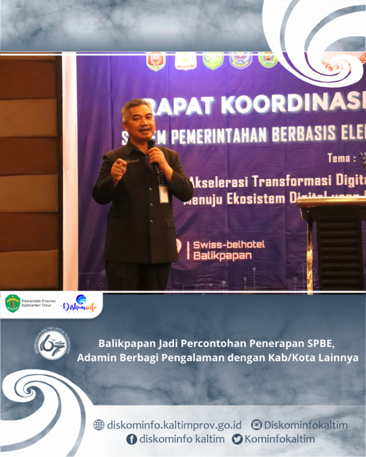 Balikpapan Jadi Percontohan Penerapan SPBE, Adamin Berbagi Pengalaman dengan Kab/Kota Lainnya