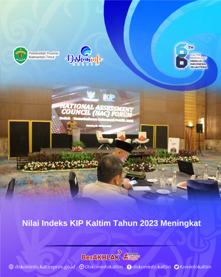 Nilai Indeks KIP Kaltim 2023 Meningkat