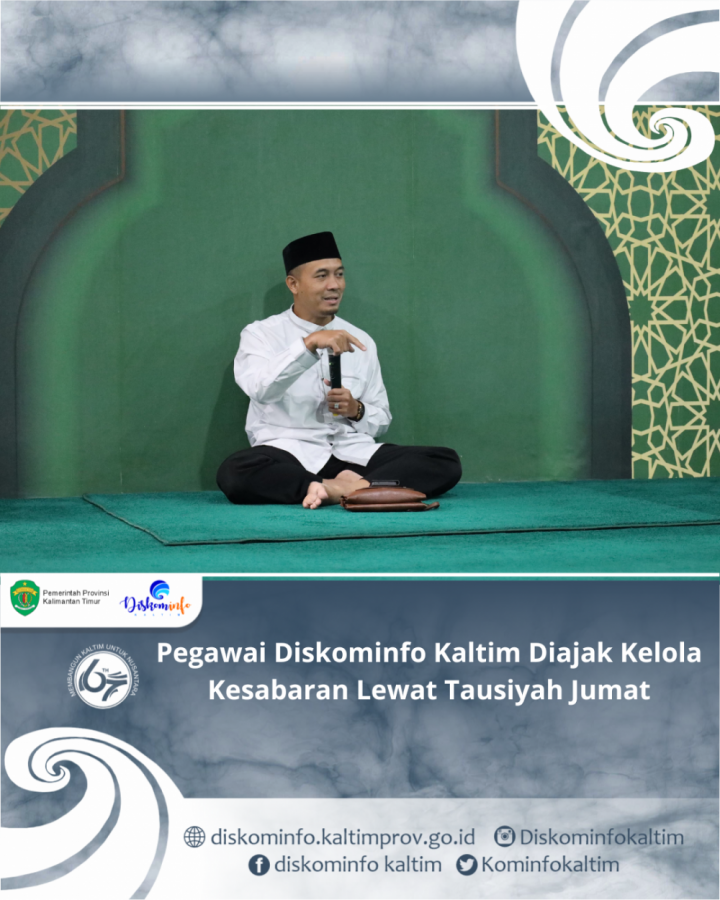 Pegawai Diskominfo Kaltim Diajak Kelola Kesabaran Lewat Tausiyah Jumat