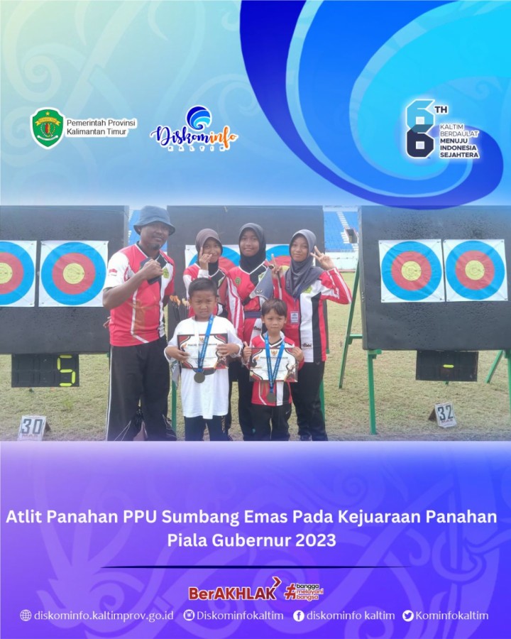 Atlit Panahan PPU Sumbang Emas Pada Kejuaraan Panahan Piala Gubernur 2023