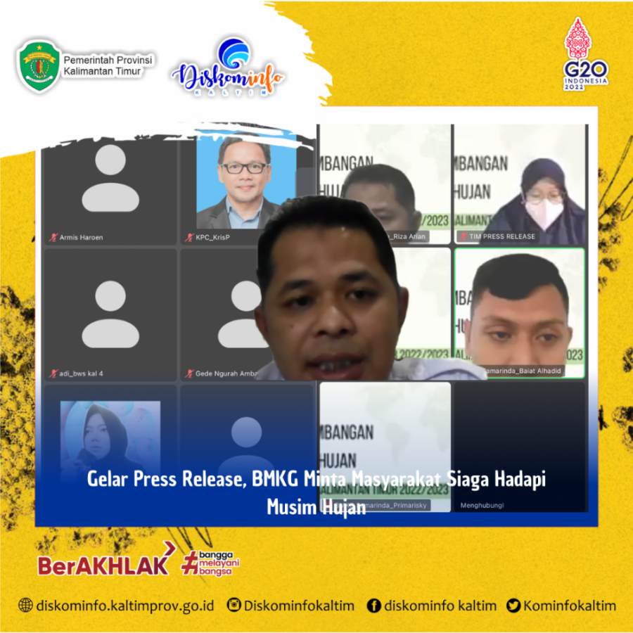 Gelar Press Release, BMKG Minta Masyarakat Siaga Hadapi Musim Hujan