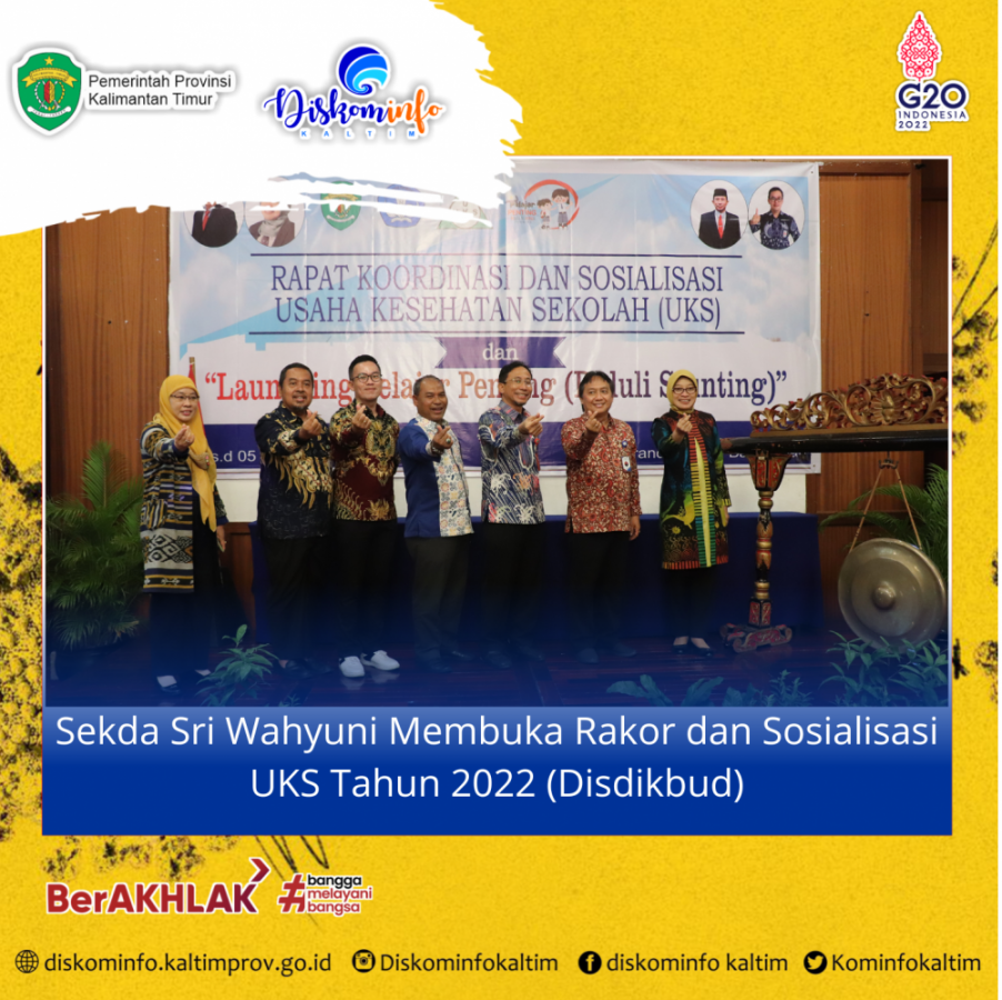 Sekda Sri Wahyuni Membuka Rakor dan Sosialisasi UKS Tahun 2022 (Disdikbud)