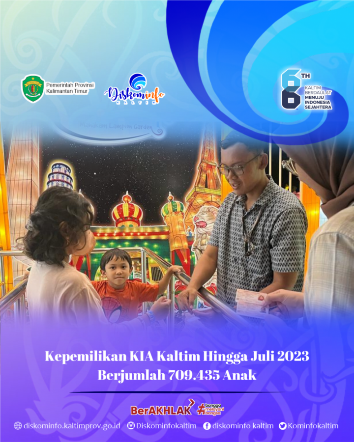 Kepemilikan KIA Kaltim Hingga Juli 2023 Berjumlah 709.435 Anak