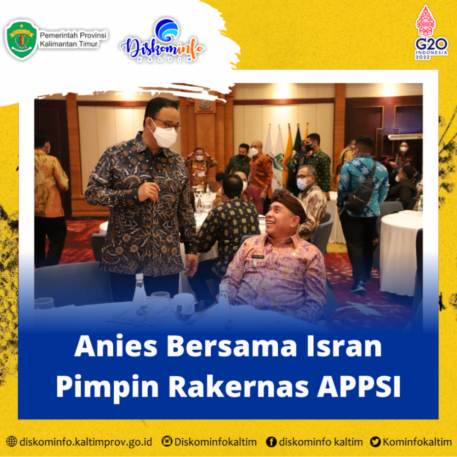 Anies Bersama Isran Pimpin Rakernas APPSI