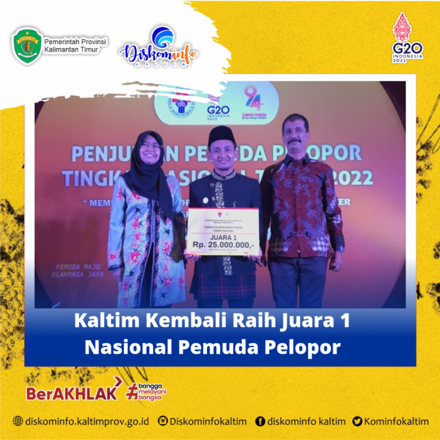 Kaltim Kembali Raih Juara 1 Nasional Pemuda Pelopor