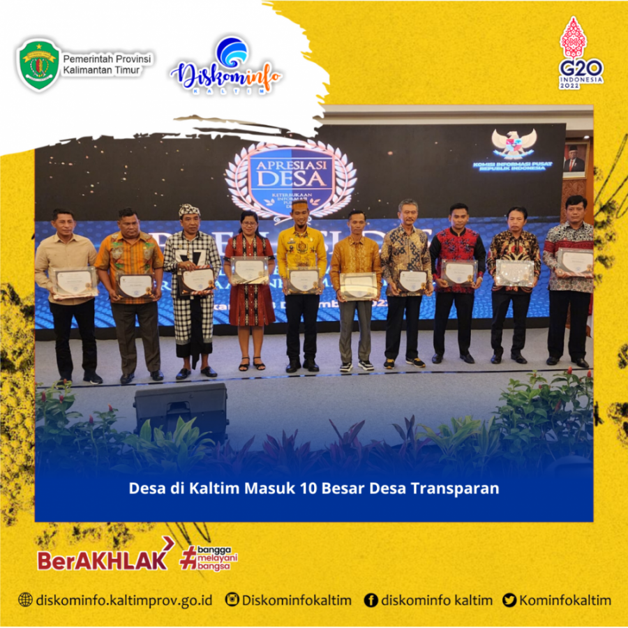 Desa di Kaltim Masuk 10 Besar Desa Transparan