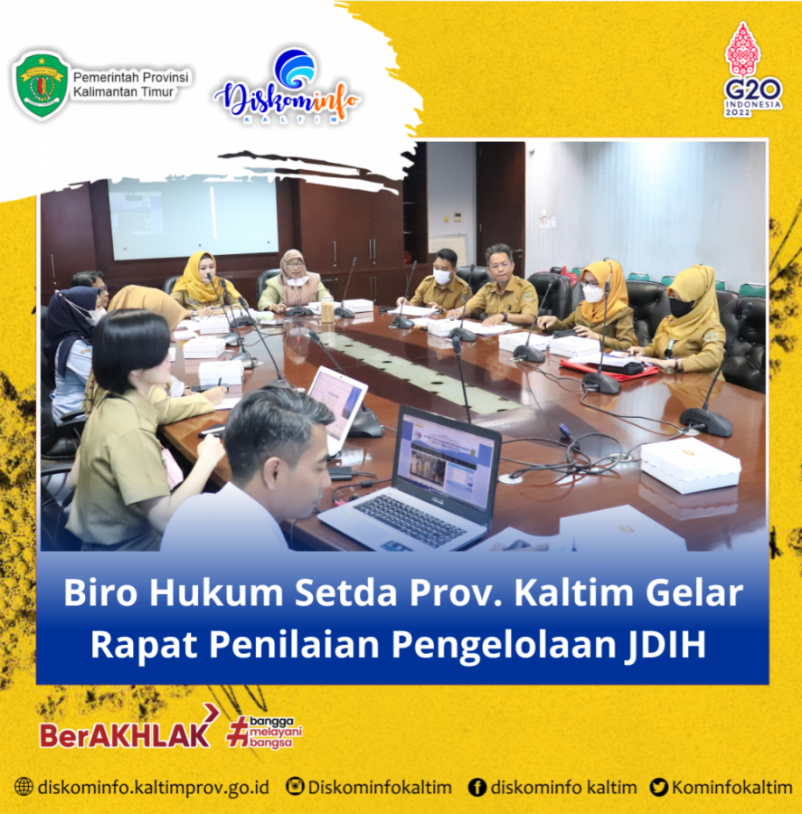 Biro Hukum Setda Prov. Kaltim Gelar Rapat Penilaian Pengelolaan JDIH