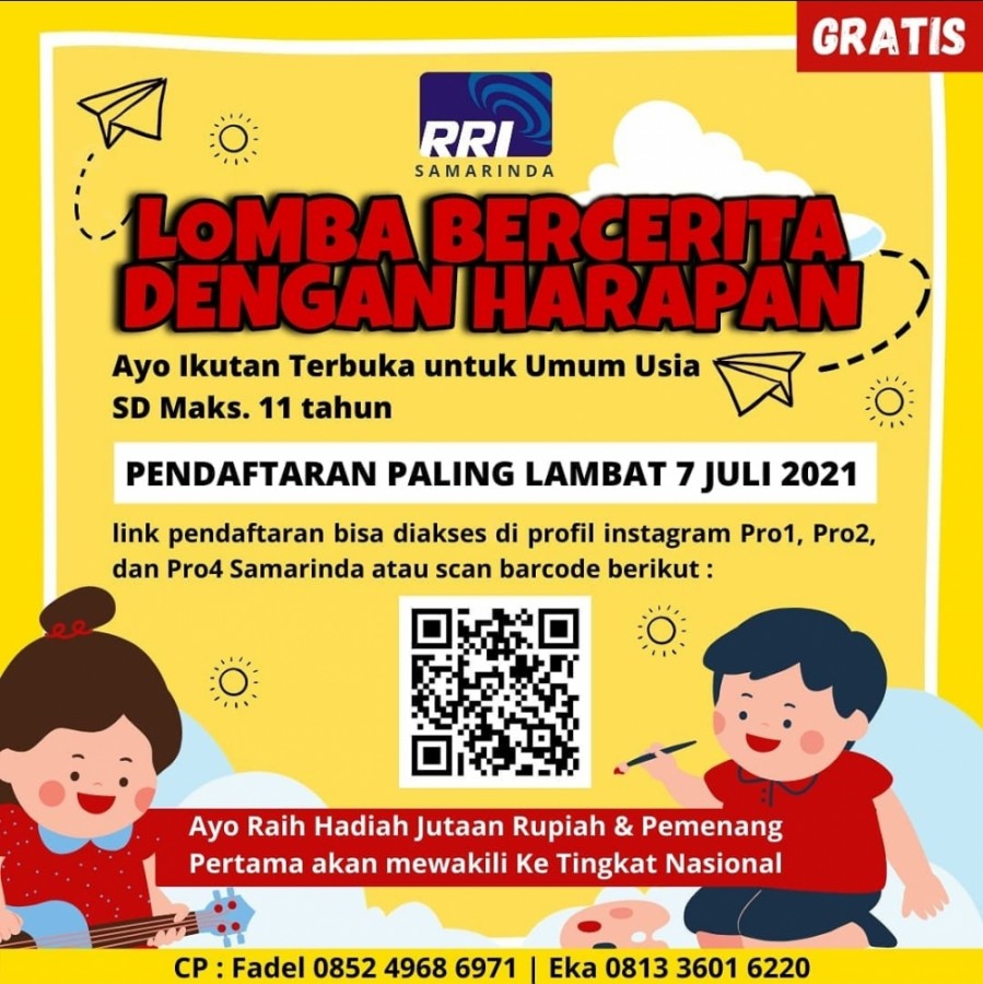 RRI Samarinda Gelar Lomba Bercerita Dengan Harapan