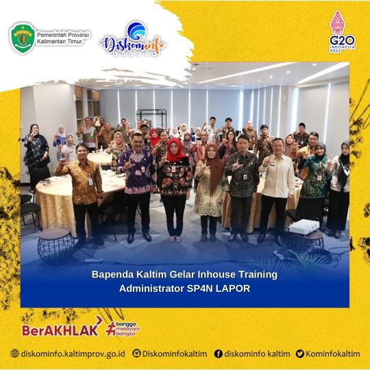 Bapenda Kaltim Gelar Inhouse Training Administrator SP4N LAPOR