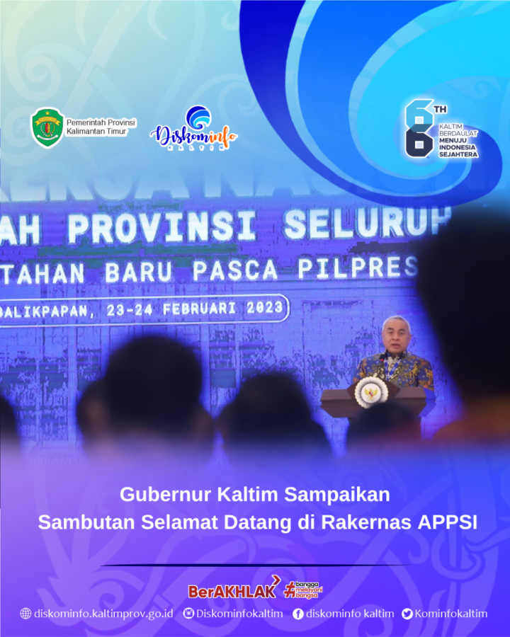 Gubernur Kaltim Sampaikan Sambutan Selamat Datang di Rakernas APPSI