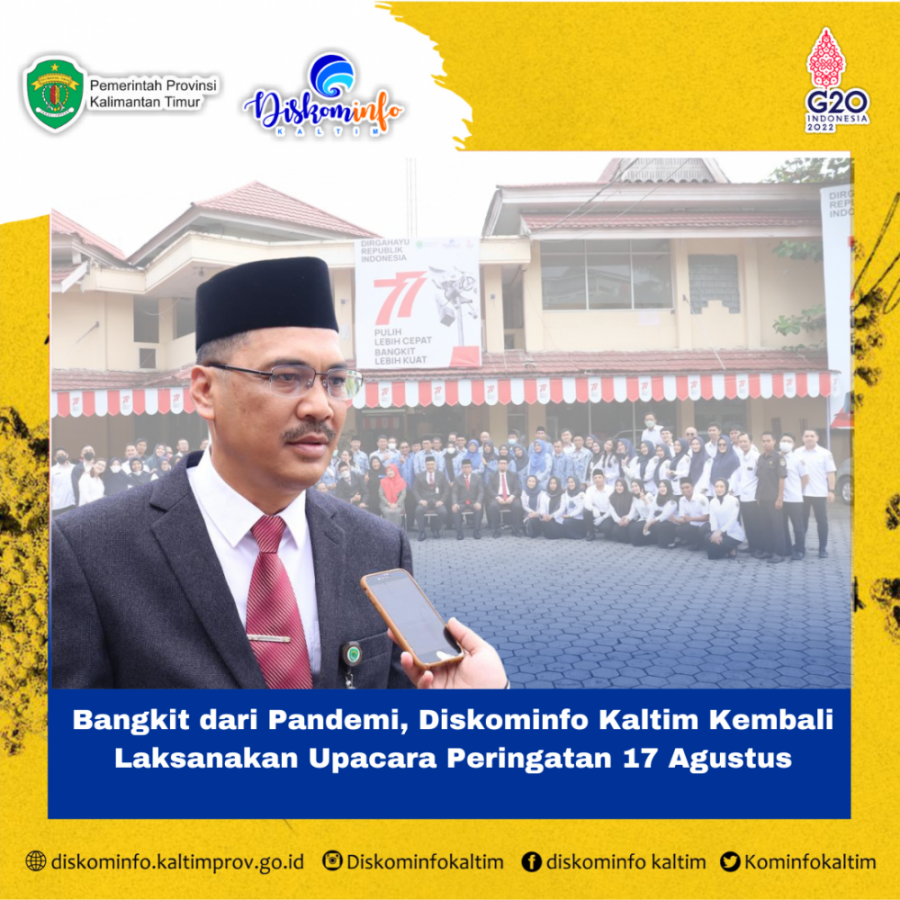 Bangkit dari Pandemi, Diskominfo Kaltim Kembali Laksanakan Upacara Peringatan 17 Agustus