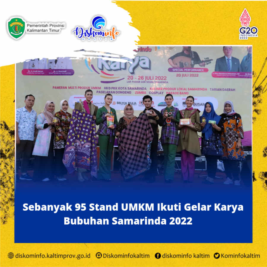 Sebanyak 95 Stand UMKM Ikuti Gelar Karya Bubuhan Samarinda 2022