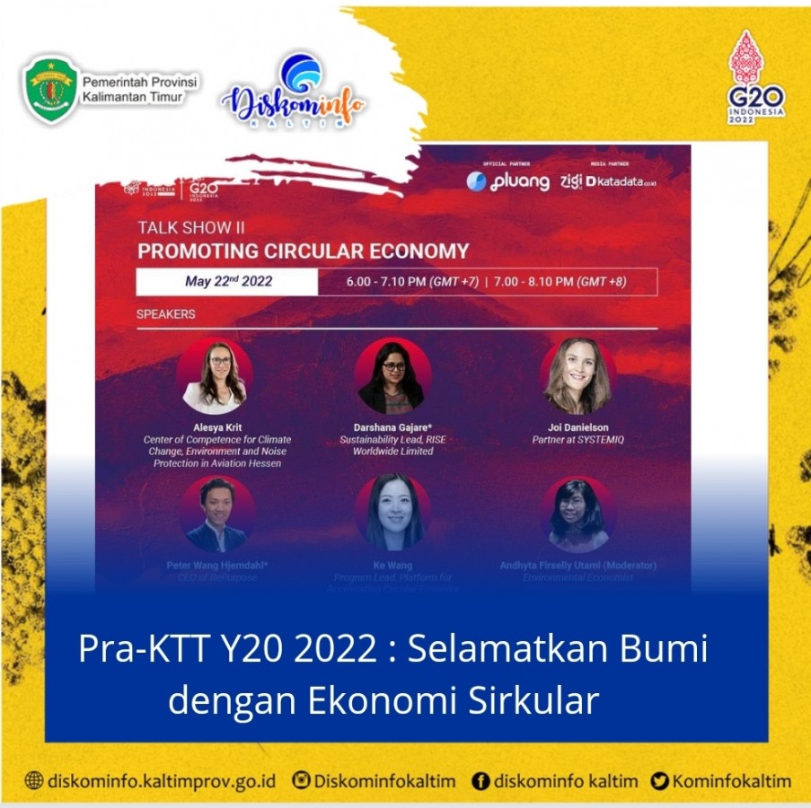 Pra-KTT Y20 2022 : Selamatkan Bumi dengan Ekonomi Sirkular 