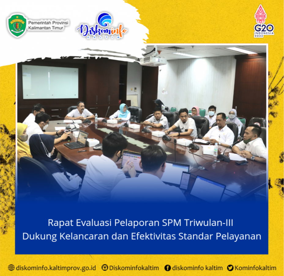 Rapat Evaluasi Pelaporan SPM Triwulan-III Dukung Kelancaran dan Efektivitas Standar Pelayanan