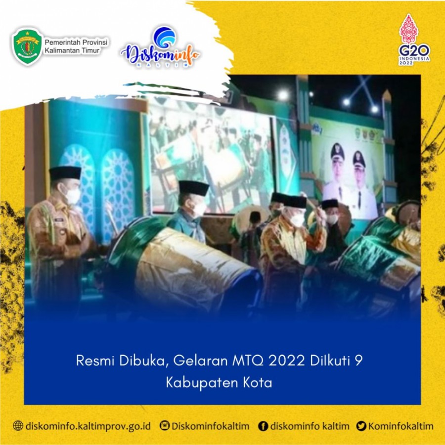 Resmi Dibuka, Gelaran MTQ 2022 Diikuti 9 Kabupaten Kota