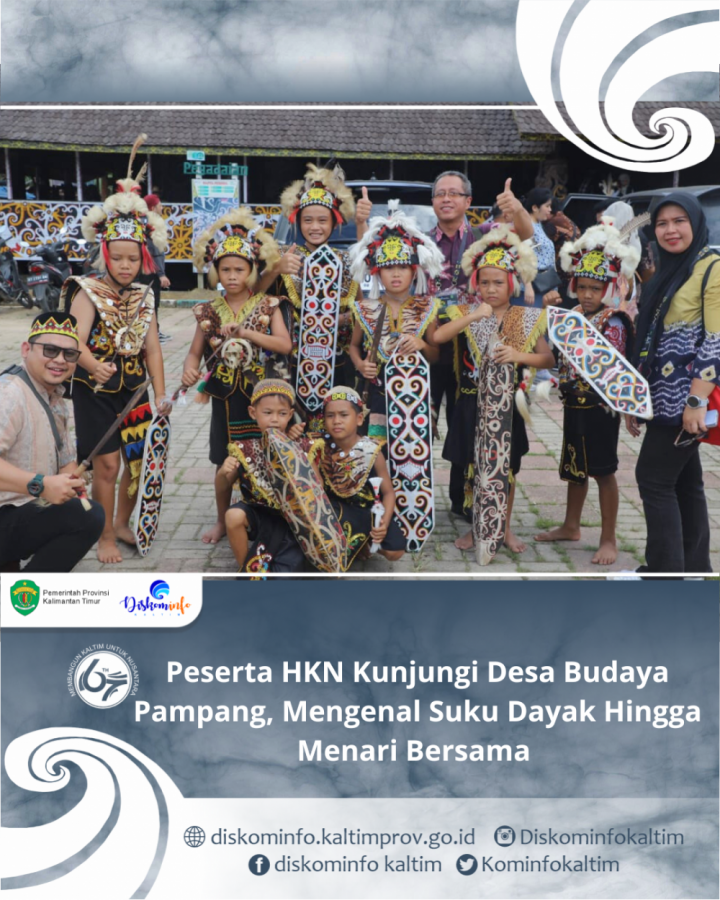 Peserta HKN Kunjungi Desa Budaya Pampang, Mengenal Suku Dayak dan Menari Bersama