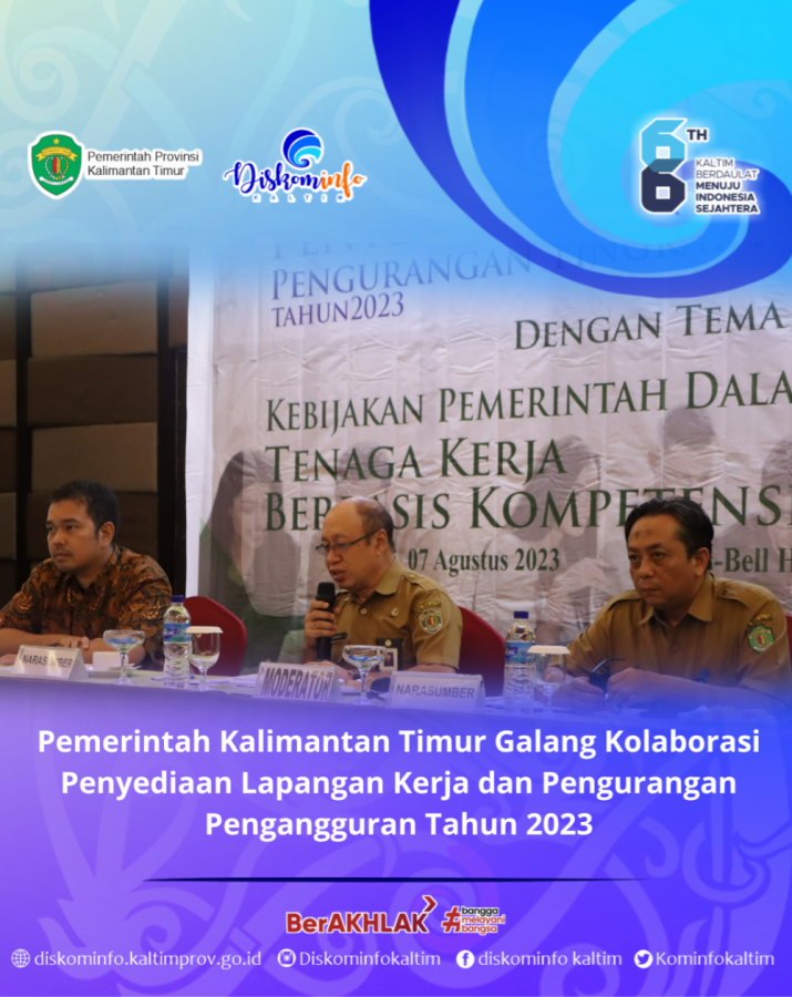 Pemerintah Kalimantan Timur Galang Kolaborasi Penyediaan Lapangan Kerja dan Pengurangan Pengangguran Tahun 2023