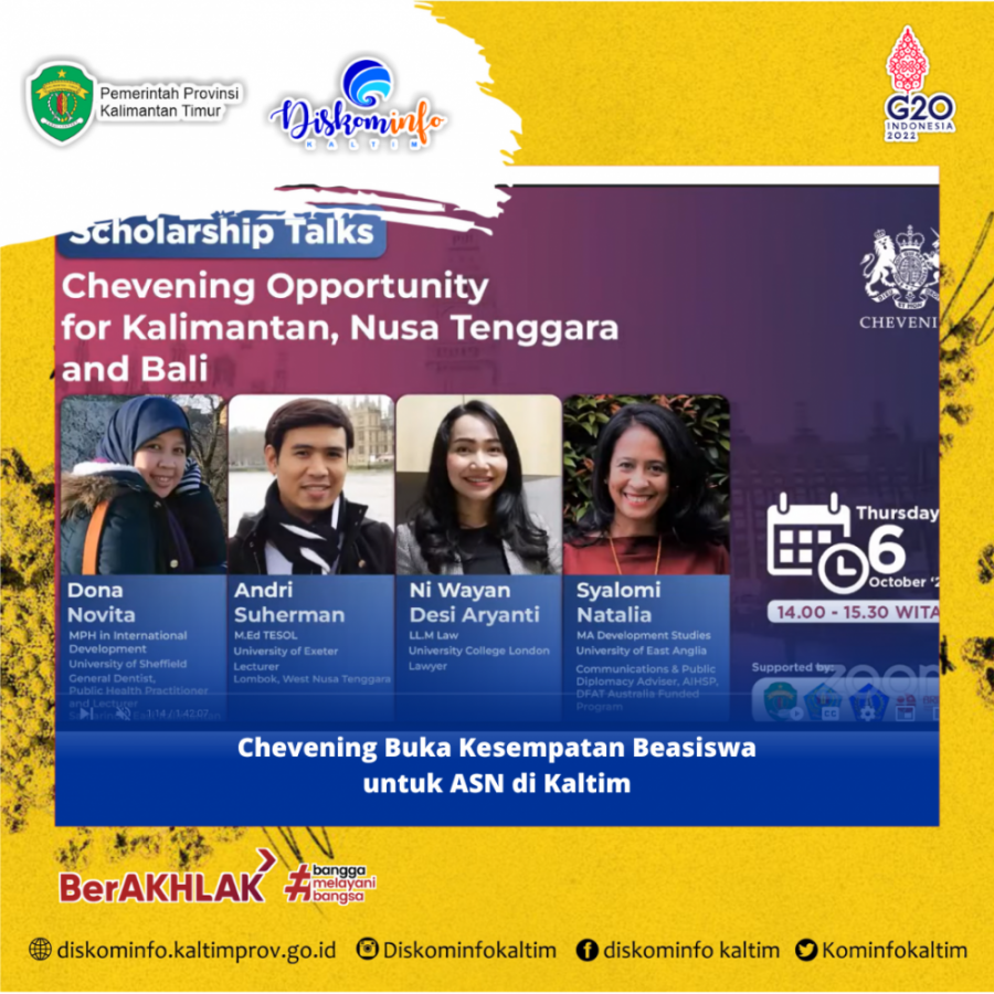 Chevening Buka Kesempatan Beasiswa untuk ASN di Kaltim