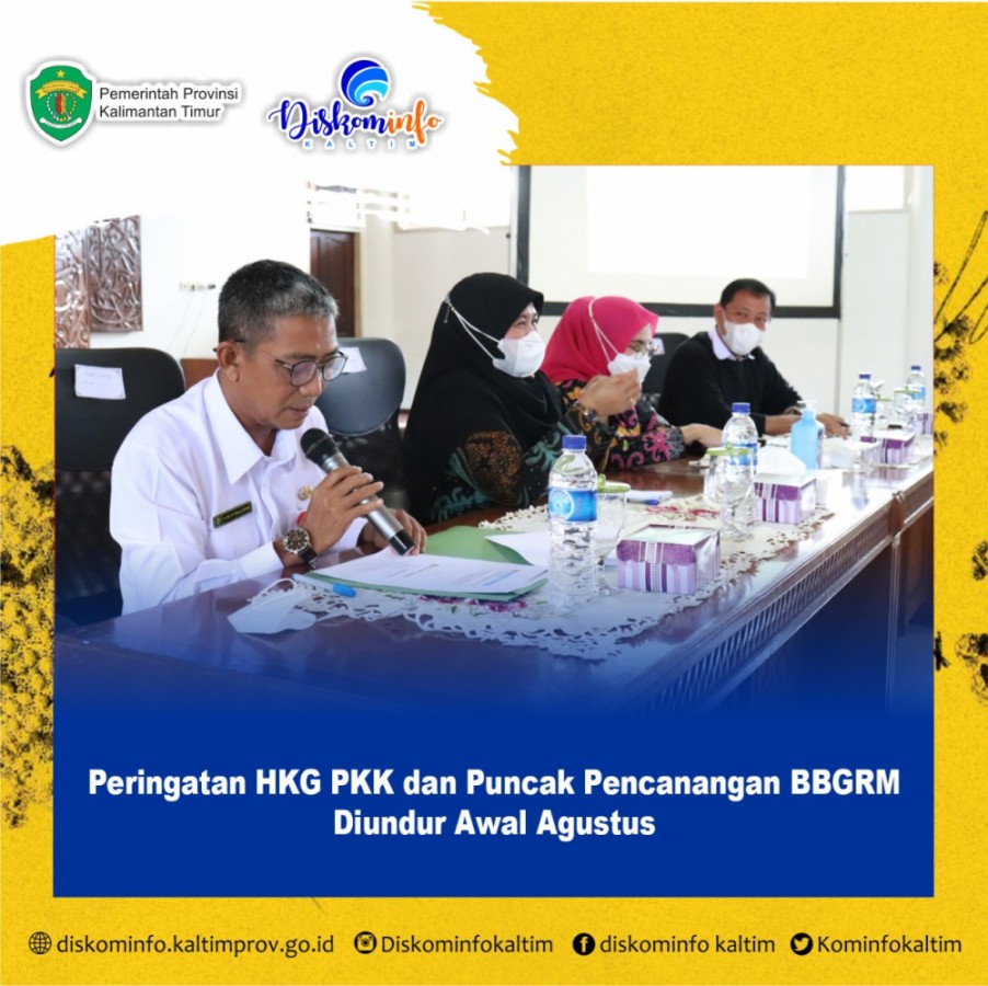 Peringatan HKG PKK dan Puncak Pencanangan BBGRM Diundur Awal Agustus