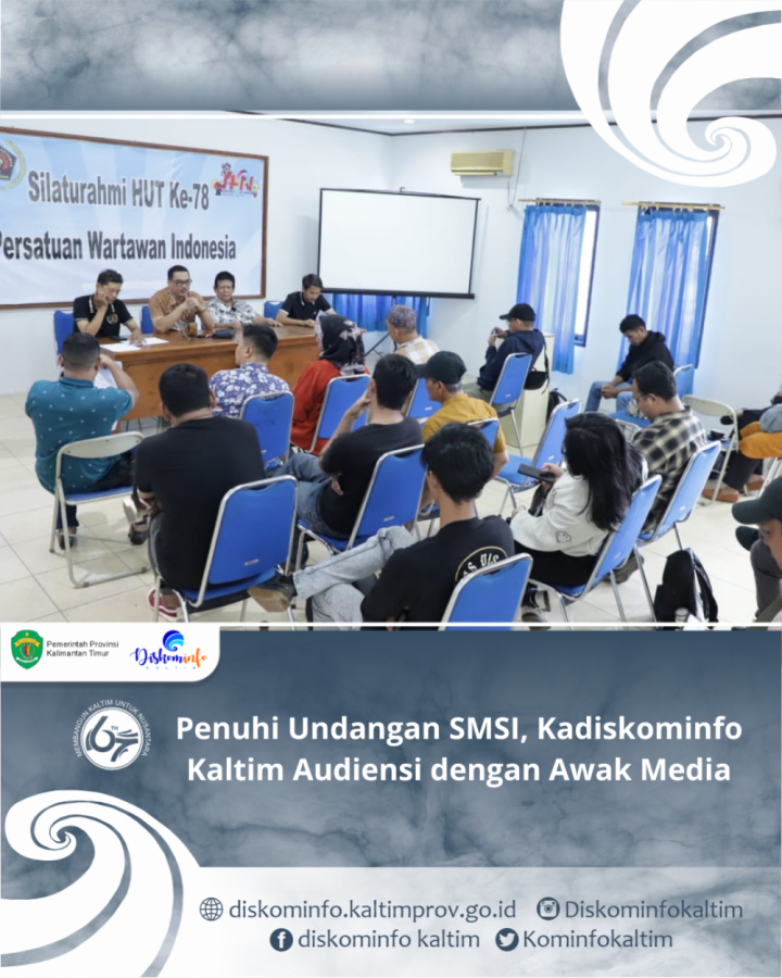 Penuhi Undangan SMSI, Kadiskominfo Kaltim Audiensi dengan Awak Media