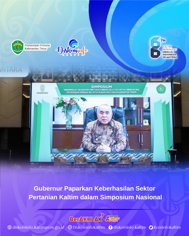 Gubernur Paparkan Keberhasilan Sektor Pertanian Kaltim dalam Simposium Nasional