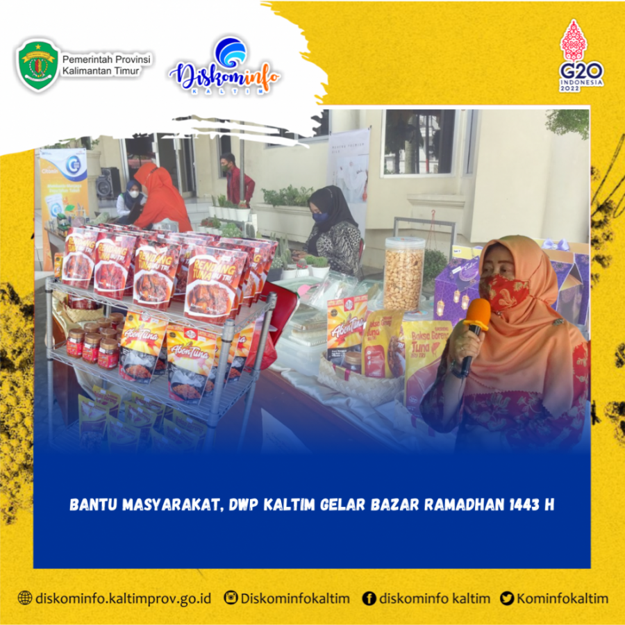 Bantu Masyarakat, DWP Kaltim Gelar Bazar Ramadhan 1443 H