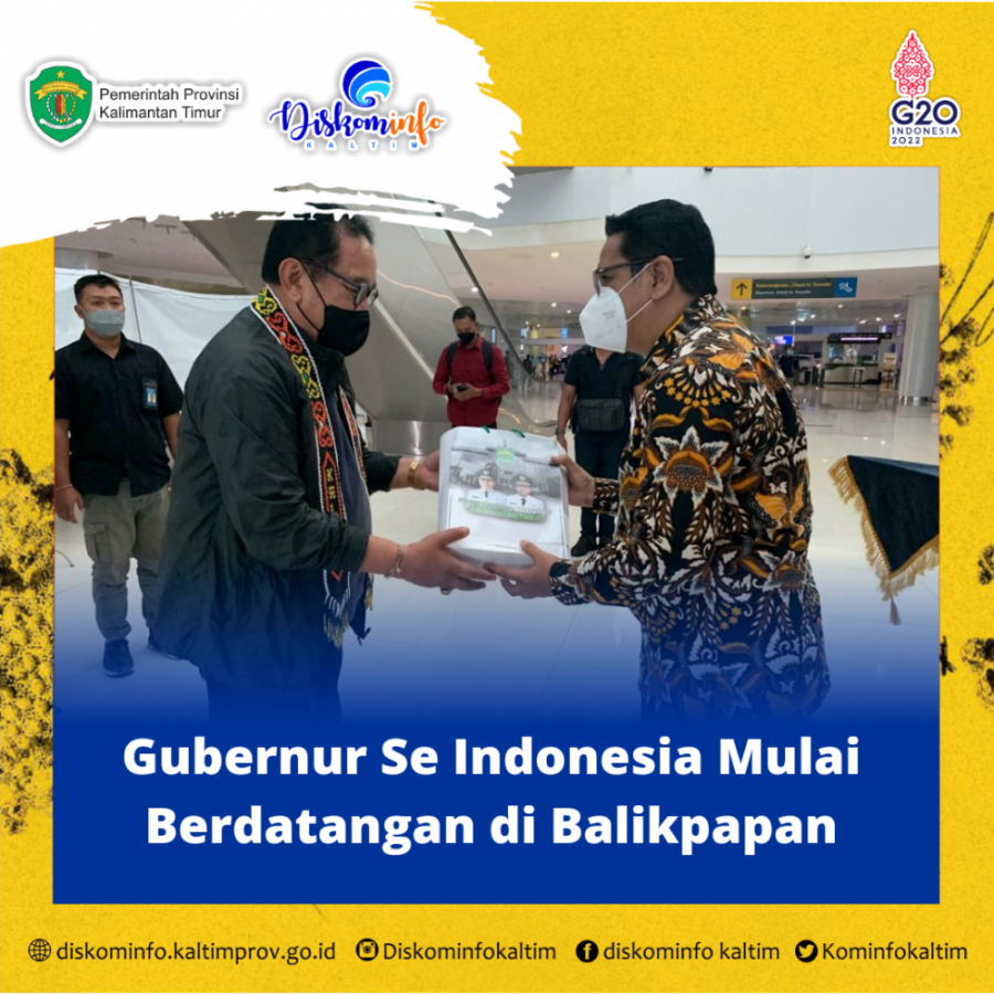 Gubernur Se Indonesia Mulai Berdatangan di Balikpapan