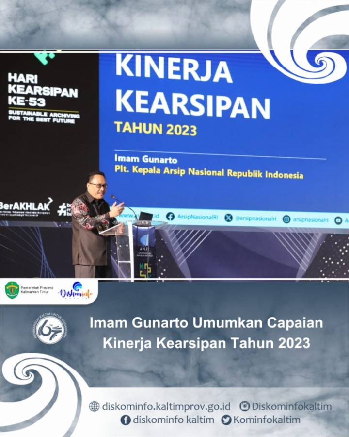 Imam Gunarto Umumkan Capaian Kinerja Kearsipan Tahun 2023