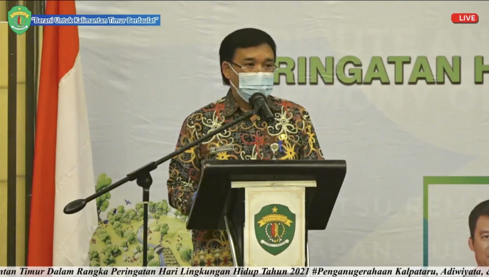 DLH Prov Kaltim Gelar Puncak Hari Lingkungan Hidup Se-Dunia Sekaligus Penganugerahan Proper, Adiwiyata & Kalpataru 2020/2021