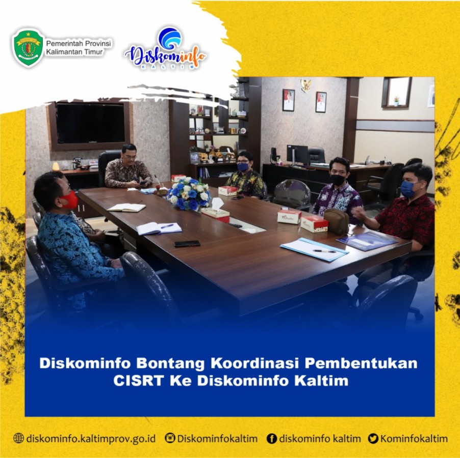 Diskominfo Bontang Koordinasi Pembentukan CISRT Ke Diskominfo Kaltim