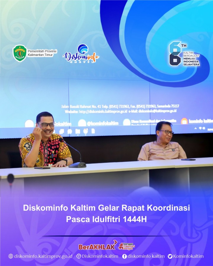 Diskominfo Kaltim Gelar Rapat Koordinasi Pasca Idulfitri 1444H