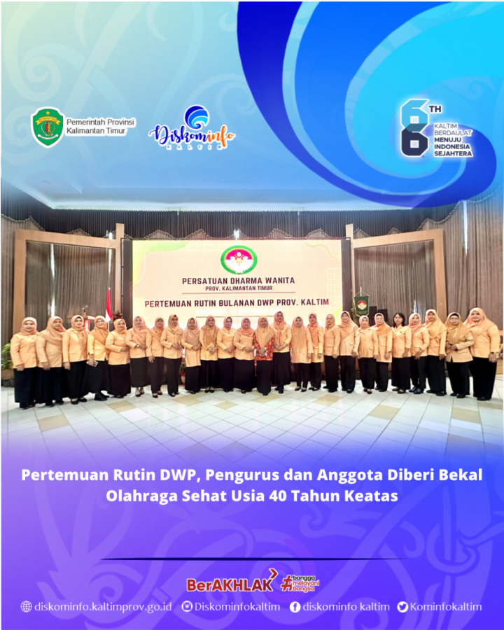 Pertemuan Rutin DWP, Pengurus dan Anggota Diberi Bekal Olahraga Sehat Usia 40 Tahun Keatas