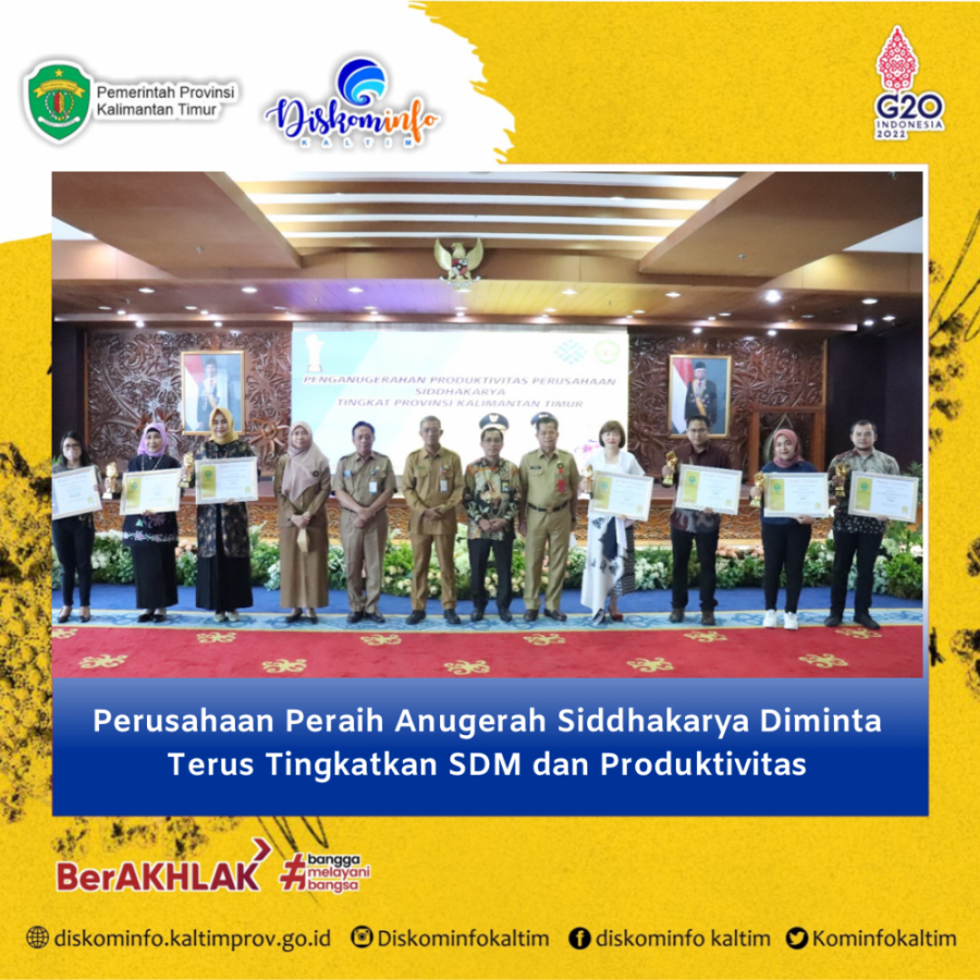 Perusahaan Peraih Anugerah Siddhakarya Diminta Terus Tingkatkan SDM dan Produktivitas