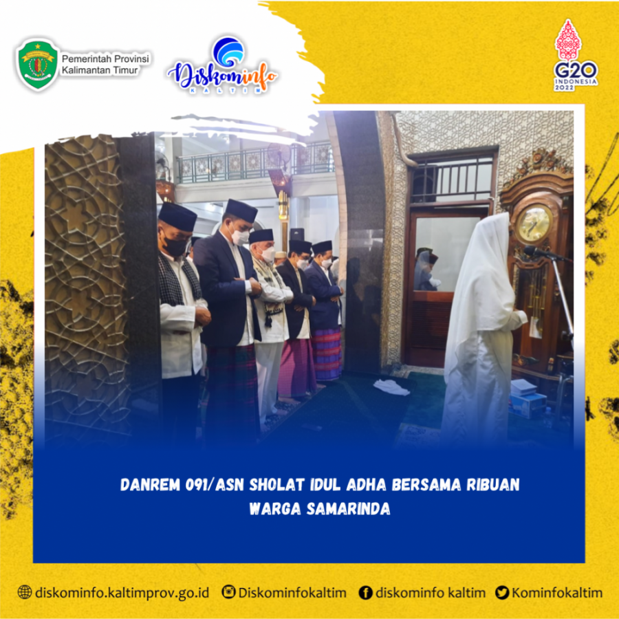 Danrem 091/ASN Sholat Idul Adha Bersama Ribuan Warga Samarinda