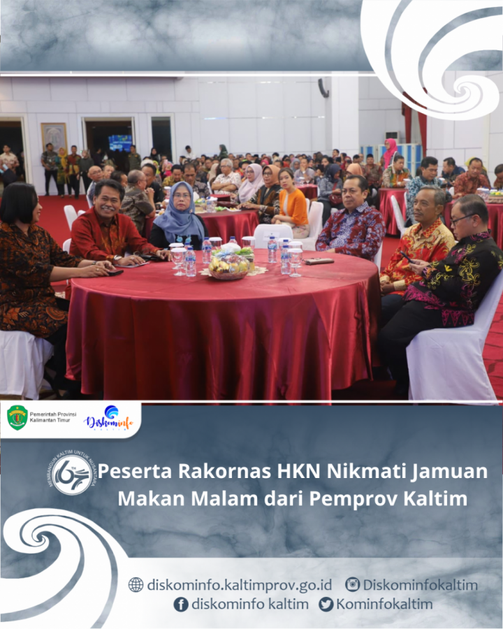 Peserta Rakornas HKN Nikmati Jamuan Makan Malam dari Pemprov Kaltim