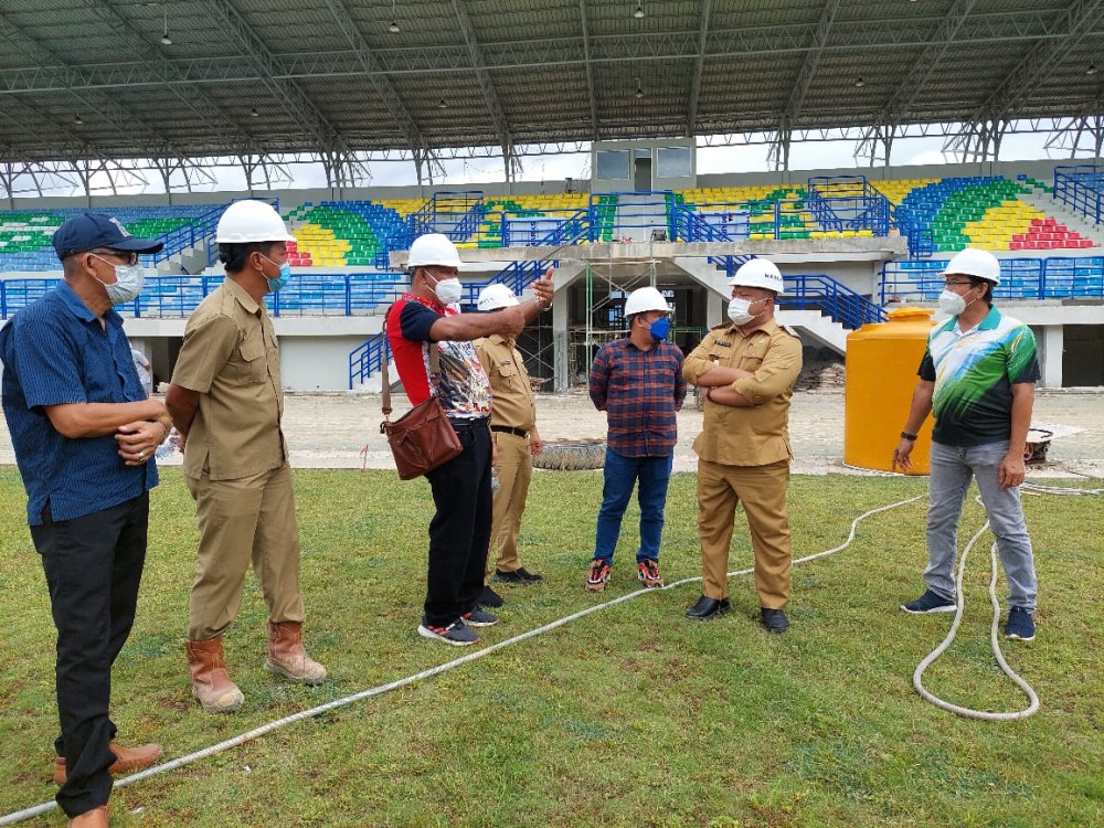 Tinjau Kesiapan Pembangunan Stadion Olympic Mini Menjelang Porprov 2022