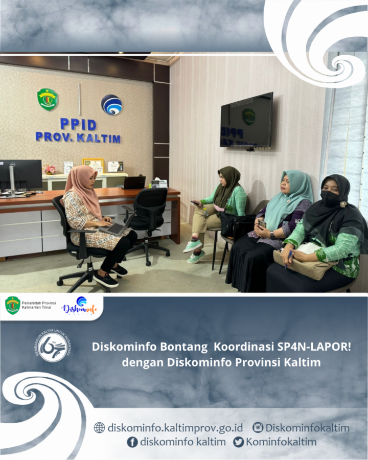 Diskominfo Bontang  Koordinasi SP4N-LAPOR! dengan Diskominfo Provinsi Kaltim